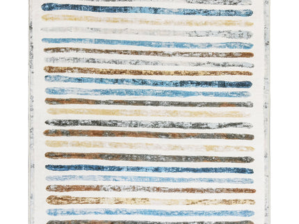 Marlow Floor Rug Short Pile Washable Carpet Soft Plush Non Slip Stripe 200x230-1910112210240278528