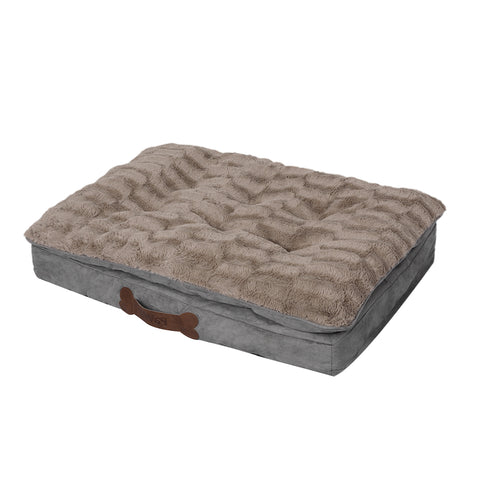 Dog Calming Bed Warm Soft Plush Comfy XL Khaki X-Large-1864184509289861120