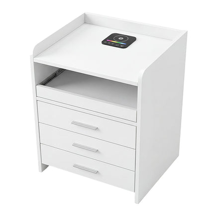 Levede Smart Bedside Table USB Wireless Charging Motion Sensor Light Nightstand-2065254302682845184
