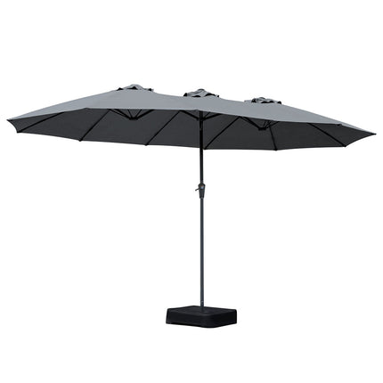 Centra 4M Double-sided Patio Umbrella Outdoor Umbrella Base Stand Grey-1973193483040722944