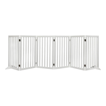 PaWz Wooden Pet Gate Dog Fence Safety White 10 Pack-1973193643971973120