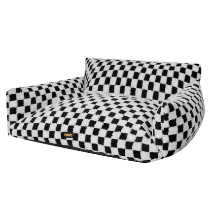 Pawz Pet Bed Plush Checkered Dog Bed Washable Cat Bed-2018816762090491904