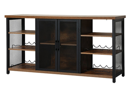 Levede Bar Cabinet Buffet Sideboard Walnut-1942353402256297984