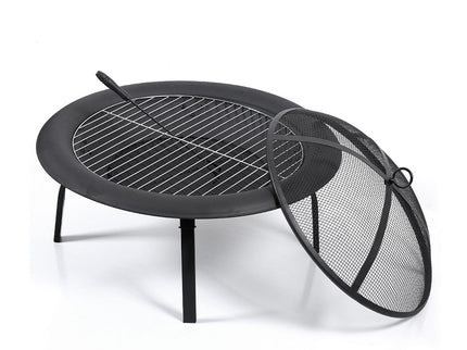 30" Portable Outdoor Fire Pit BBQ Grill Large-1864184483088044032