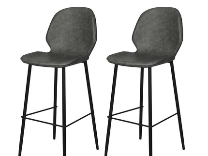 Levede 2x Bar Stool Barstools Counter Grey-1942353410850426880