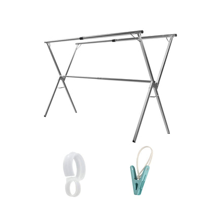 Levede Adjustable Clothes Drying Airer Foldable 150-200cm-1973193572530393088