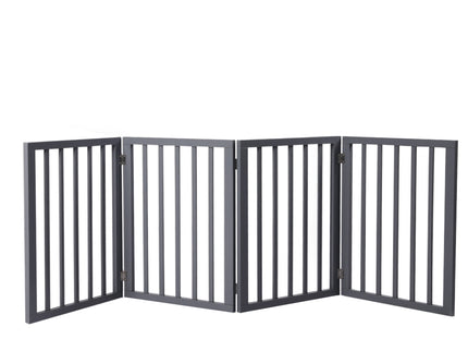 Wooden Pet Gate Dog Fence Retractable Grey 600x 3MM-1864184510149693440