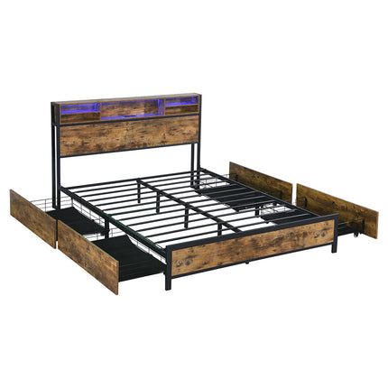 Levede bed frame queen-1973193466980732928