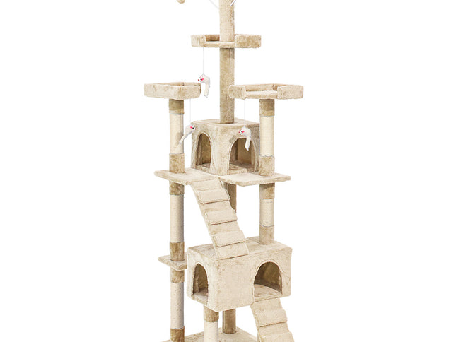 PaWz Cat Tree Scratching Post Scratcher Beige-1910113147444924416