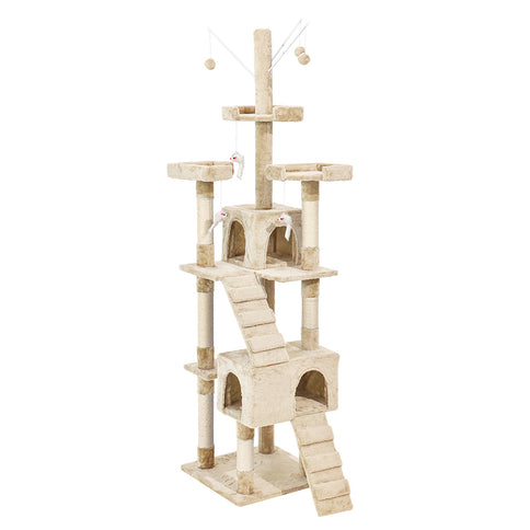 PaWz Cat Tree Scratching Post Scratcher Beige-1910113147444924416