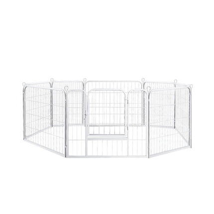 PaWz 8 Panel 24'' Pet Dog Playpen Puppy White 24 inch-1975420507704659968