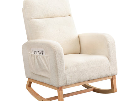 Levede Rocking Chair Ottoman Footrest With Side Pocket-1954802459419480064