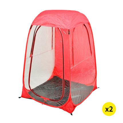 2x Mountview Pop Up Tent Camping Weather Red-1973193755691454464