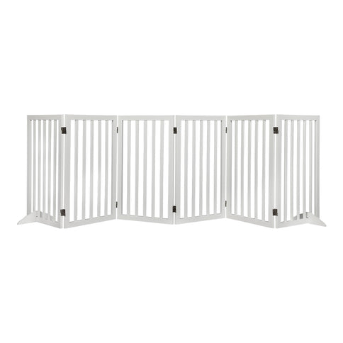 PaWz Wooden Pet Gate Dog Fence Safety White 10 Pack-1864184510858530816