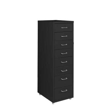 Levede 8 Drawer Office Cabinet Drawers Black-1973193873849192448