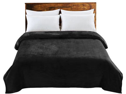 DreamZ 320GSM 220x160cm Ultra Soft Mink Black Single-1942353325391482880