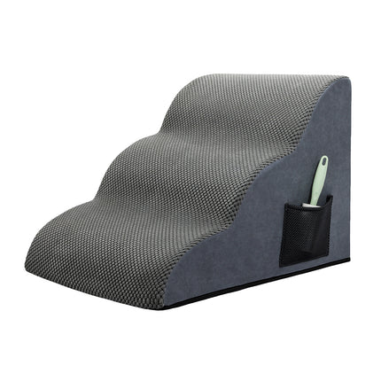 Pawz 3 Steps Pet Stairs Dog Ramp High Density Foam Grey-1973193549394612224