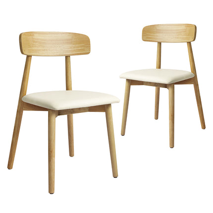 Levede 2x Dining Chairs Kitchen Chair Natural-1973194086072586240