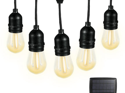 Emitto Solar LED Festoon String Lights-1864184393095057408