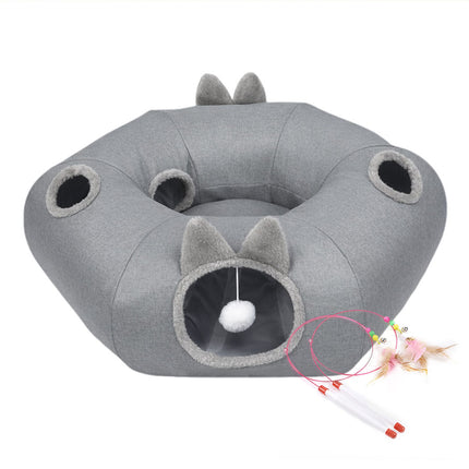 Pawz Large Cat Tunnel Bed Multi-Functional Toy Interactive Pet Playhouse Indoor-2029334096957804544