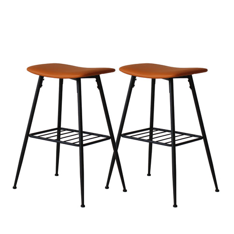 Levede 2x Bar Stools Kitchen Bar Pub Tan-1910113243121192960