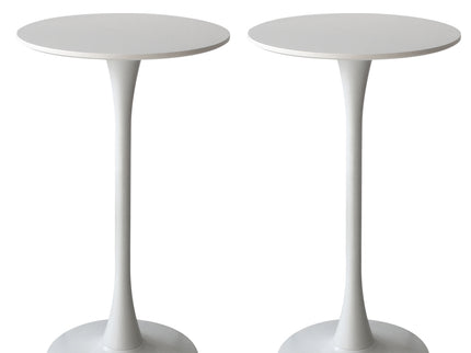 Levede 2x Round Bar Table Pub Tables White-1942353410514882560