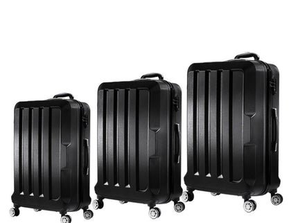 Slimbridge 20"24"28" 3PC Luggage Sets Black-1864184357602856960