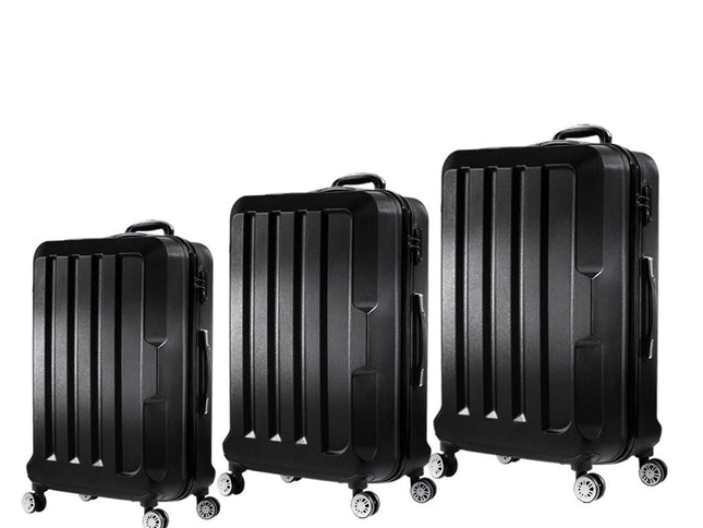 Slimbridge 20"24"28" 3PC Luggage Sets Black-1864184357602856960