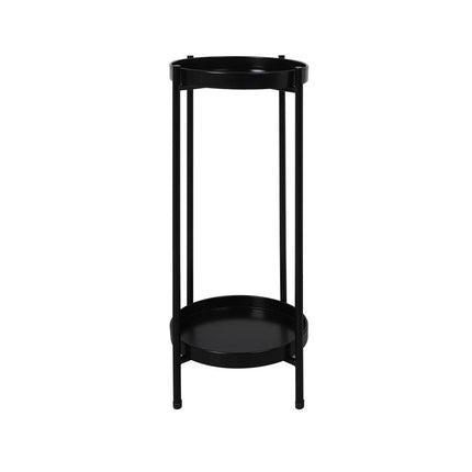 Levede 2 Tier Plant Stand Outdoor Indoor Black Large-1973193775849279488
