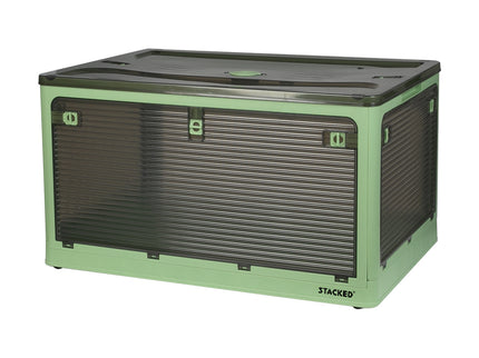 Storage Box Plastic Stackable Container L Green Large-1864184613778362368