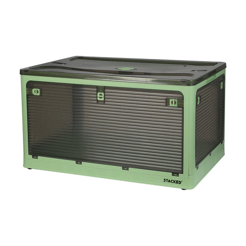 Storage Box Plastic Stackable Container L Green Large-1864184613778362368