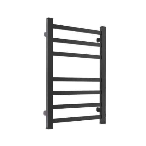 Heated Towel Rail Warmer Rack Wall Mounted Black-1910113122912440320
