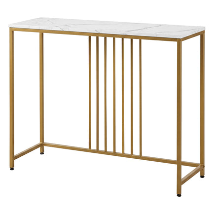 Levede Hallway Table Narrow Console Marble Effect Tabletop Adjustable Foot Pads-2050059016528334848
