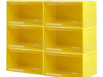 Stacked Sneaker Display Case 6x Clear Yellow-1864184616836009984