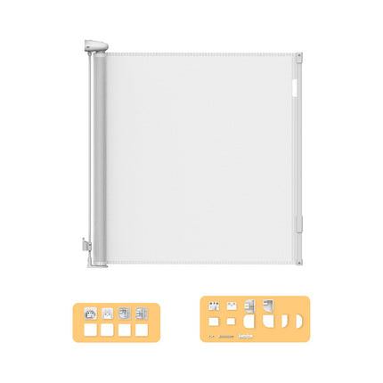 BoPeep Retractable Baby Safety Gates 150cm White 150 cm-1973193926403821568