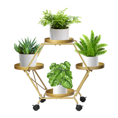 Levede Plant Stand Garden Outdoor Indoor Gold-1864184724919029760