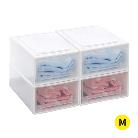 Large Storage Box Stackable Containers M 4PK Medium-1864184611312111616