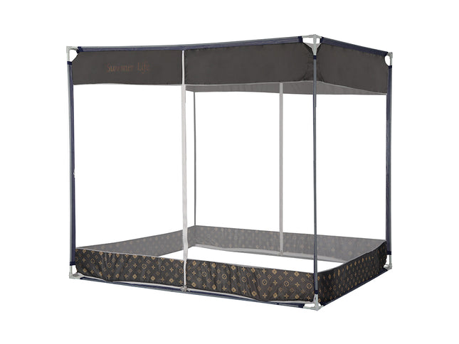 Dreamz Mosquito Bed Nets Foldable Canopy Square Grey-1864184403626954752