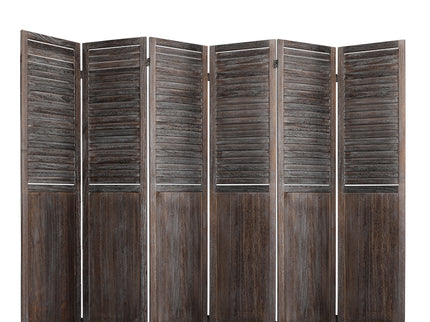Levede 6 Panel Partition Room Divider Brown-1864184741180346368