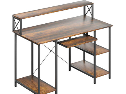 Levede Office Gaming Computer Desk Brown-1910112203114156032
