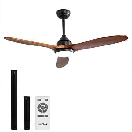 Spector 52'' Ceiling Fan DC Motor LED Walnut-1973193857512378368