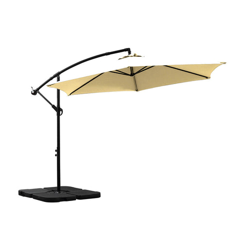 Mountview 3M Outdoor Umbrella Cantilever Grey-1864184442038390784