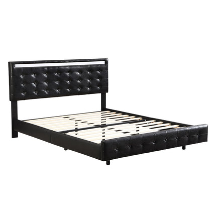 Levede  Floating Bed Frame Double with Headboard LED Lights Mattress Base-1973193436588806144