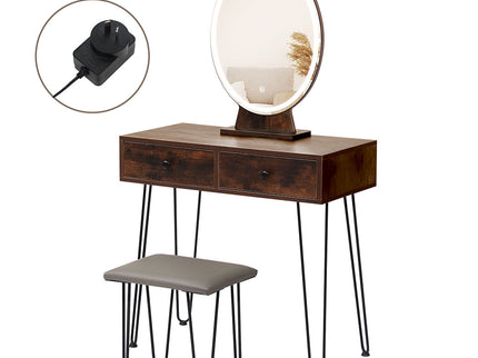 Levede Dressing Table LED Light Strip Brown-1917016716320313344