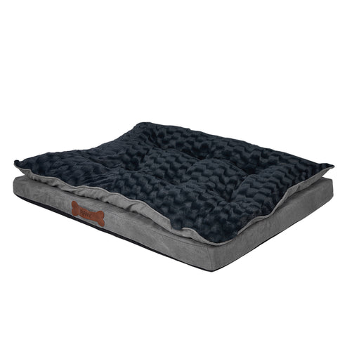 Dog Calming Bed Warm Soft Plush Comfy XL Grey X-Large-1864184509147254784