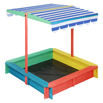 Bopeep Kids Wooden Sandbox 120X120CM-1954802417065398272