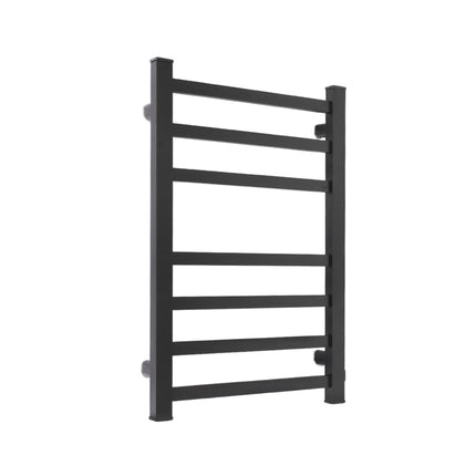 Heated Towel Rail Warmer Rack Wall Mounted Black-1973193892169912320