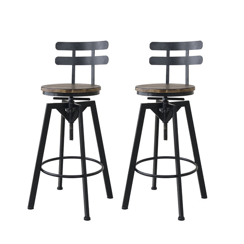 Levede 1x Bar Stool Industrial Adjustable-1910113242009702400