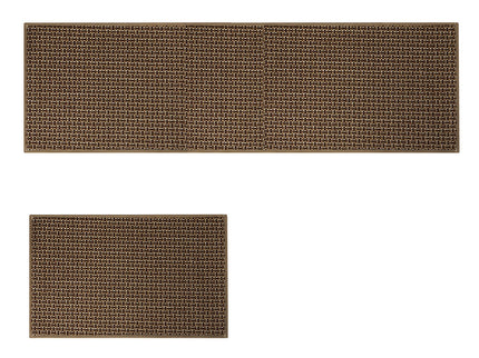 Marlow Kitchen Rug 2PCS Woven Non Slip Absorbent Brown-1910112282776571904