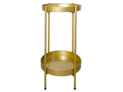Levede 2 Tier Plant Stand Metal Flower Gold Medium-1864184717029543936